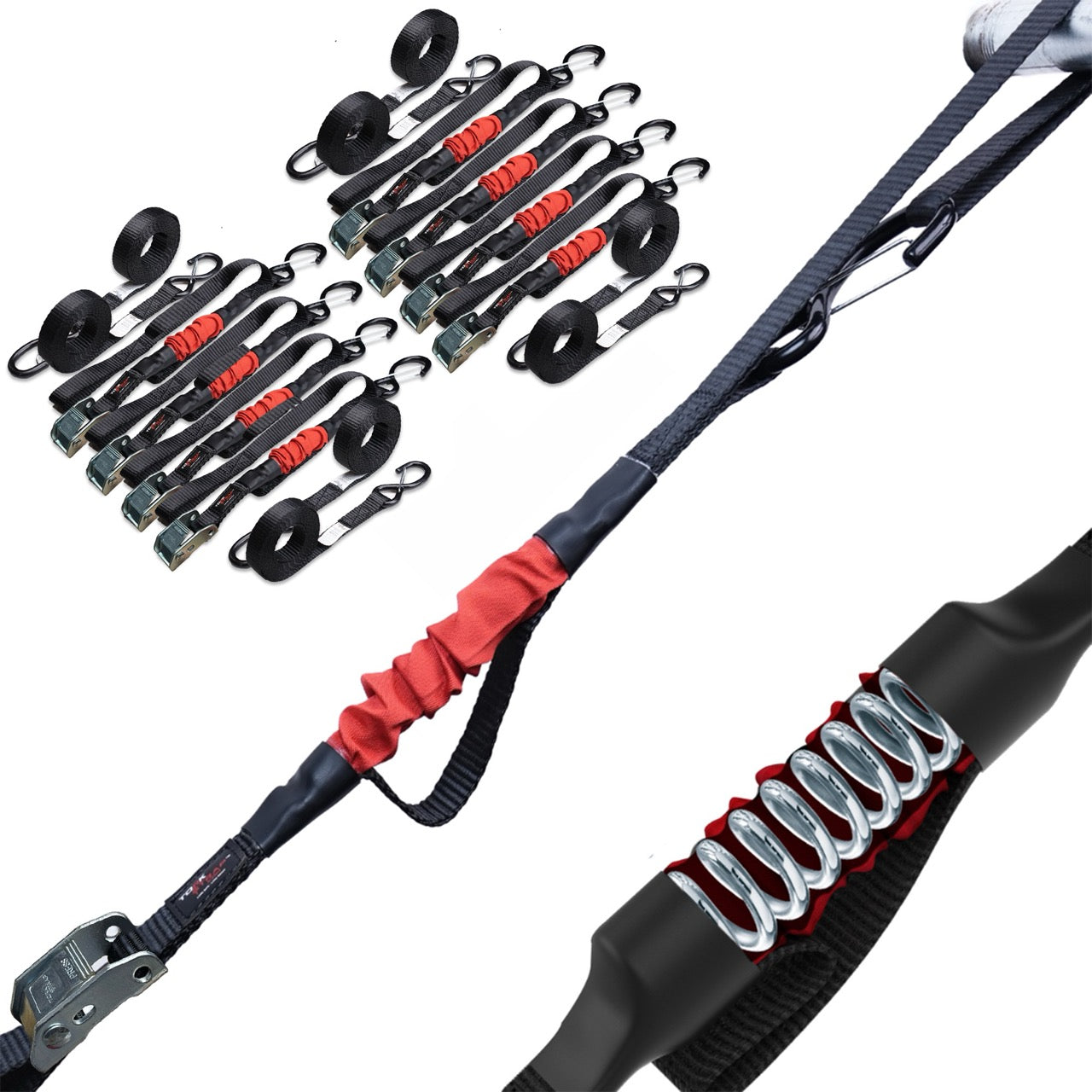 14'x1'' Spring Loaded Tie Down Straps | TorkStrap Model 500